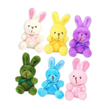 Maxbell Plush Bunny Toys Gift Wedding Classroom Rewards Stuffed Animals Rabbits Bulk 6Pcs