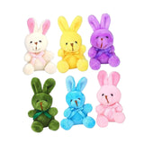 Maxbell Plush Bunny Toys Gift Wedding Classroom Rewards Stuffed Animals Rabbits Bulk 6Pcs