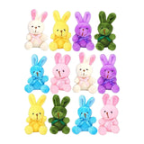 Maxbell Plush Bunny Toys Gift Wedding Classroom Rewards Stuffed Animals Rabbits Bulk 12Pcs