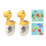 Maxbell 2x Water Sprinkler for Kids Dinosaur Portable Spray Toy for Yard Lawn Garden yellow