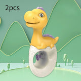 Maxbell 2x Water Sprinkler for Kids Dinosaur Portable Spray Toy for Yard Lawn Garden yellow