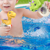 Maxbell 2x Water Sprinkler for Kids Dinosaur Portable Spray Toy for Yard Lawn Garden yellow