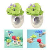 Maxbell 2x Water Sprinkler for Kids Dinosaur Portable Spray Toy for Yard Lawn Garden green