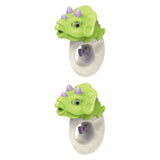 Maxbell 2x Water Sprinkler for Kids Dinosaur Portable Spray Toy for Yard Lawn Garden green