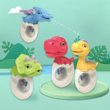 Maxbell 2x Water Sprinkler for Kids Dinosaur Portable Spray Toy for Yard Lawn Garden green