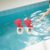 Maxbell 2x Water Sprinkler for Kids Dinosaur Portable Spray Toy for Yard Lawn Garden red