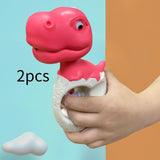 Maxbell 2x Water Sprinkler for Kids Dinosaur Portable Spray Toy for Yard Lawn Garden red