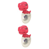 Maxbell 2x Water Sprinkler for Kids Dinosaur Portable Spray Toy for Yard Lawn Garden red