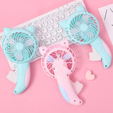 Maxbell Manual Press Fan Cartoon Mini Portable Cooling Fan for Office Camping Travel