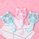 Maxbell Manual Press Fan Cartoon Mini Portable Cooling Fan for Office Camping Travel
