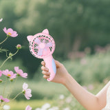 Maxbell Manual Press Fan Cartoon Mini Portable Cooling Fan for Office Camping Travel