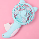 Maxbell Manual Press Fan Cartoon Mini Portable Cooling Fan for Office Camping Travel