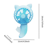 Maxbell Manual Press Fan Cartoon Mini Portable Cooling Fan for Office Camping Travel