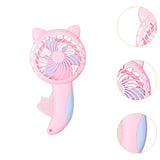 Maxbell Manual Press Fan Cartoon Mini Portable Cooling Fan for Office Camping Travel