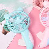 Maxbell Manual Press Fan Cartoon Mini Portable Cooling Fan for Office Camping Travel