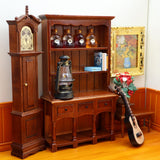 Maxbell 1/12 Dollhouse Bookcase Wood Storage Cabinet for Bedroom Living Room Hallway