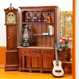 Maxbell 1/12 Dollhouse Bookcase Wood Storage Cabinet for Bedroom Living Room Hallway
