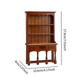 Maxbell 1/12 Dollhouse Bookcase Wood Storage Cabinet for Bedroom Living Room Hallway