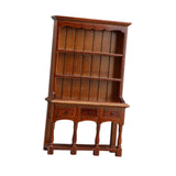 Maxbell 1/12 Dollhouse Bookcase Wood Storage Cabinet for Bedroom Living Room Hallway
