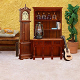 Maxbell 1/12 Dollhouse Bookcase Wood Storage Cabinet for Bedroom Living Room Hallway