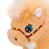 Maxbell Plush Horse Keychain Birthday Gift Decoration Mini Plush Toy Pendant Key Ring Brown