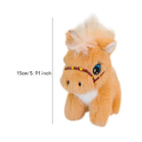 Maxbell Plush Horse Keychain Birthday Gift Decoration Mini Plush Toy Pendant Key Ring Brown