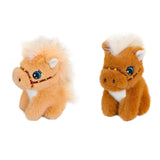 Maxbell Plush Horse Keychain Birthday Gift Decoration Mini Plush Toy Pendant Key Ring Brown