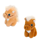 Maxbell Plush Horse Keychain Birthday Gift Decoration Mini Plush Toy Pendant Key Ring Brown