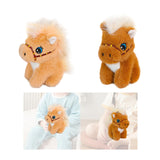 Maxbell Plush Horse Keychain Birthday Gift Decoration Mini Plush Toy Pendant Key Ring Brown