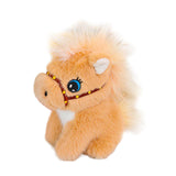 Maxbell Plush Horse Keychain Birthday Gift Decoration Mini Plush Toy Pendant Key Ring Brown