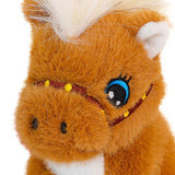 Maxbell Plush Horse Keychain Birthday Gift Decoration Mini Plush Toy Pendant Key Ring Dark Brown
