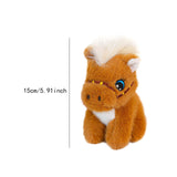 Maxbell Plush Horse Keychain Birthday Gift Decoration Mini Plush Toy Pendant Key Ring Dark Brown