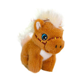 Maxbell Plush Horse Keychain Birthday Gift Decoration Mini Plush Toy Pendant Key Ring Dark Brown