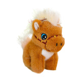 Maxbell Plush Horse Keychain Birthday Gift Decoration Mini Plush Toy Pendant Key Ring Dark Brown