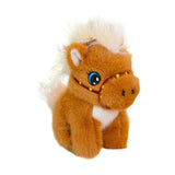 Maxbell Plush Horse Keychain Birthday Gift Decoration Mini Plush Toy Pendant Key Ring Dark Brown