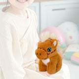 Maxbell Plush Horse Keychain Birthday Gift Decoration Mini Plush Toy Pendant Key Ring Dark Brown