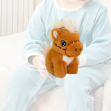 Maxbell Plush Horse Keychain Birthday Gift Decoration Mini Plush Toy Pendant Key Ring Dark Brown
