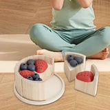 Maxbell Pretend Play Food Fake Cake Model Wood Learning Toy for Children Age 3 4 5 6