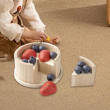 Maxbell Pretend Play Food Fake Cake Model Wood Learning Toy for Children Age 3 4 5 6