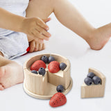 Maxbell Pretend Play Food Fake Cake Model Wood Learning Toy for Children Age 3 4 5 6