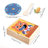 Maxbell Wooden Feeding Toy Kids Wooden Food Sorting Toy for Life Skills Coordination