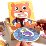 Maxbell Wooden Feeding Toy Kids Wooden Food Sorting Toy for Life Skills Coordination