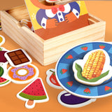 Maxbell Wooden Feeding Toy Kids Wooden Food Sorting Toy for Life Skills Coordination