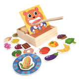 Maxbell Wooden Feeding Toy Kids Wooden Food Sorting Toy for Life Skills Coordination