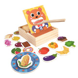Maxbell Wooden Feeding Toy Kids Wooden Food Sorting Toy for Life Skills Coordination