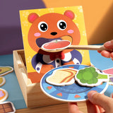 Maxbell Wooden Feeding Toy Kids Wooden Food Sorting Toy for Life Skills Coordination
