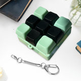 Maxbell Keyboard Fidget Keychain Keyboard Clicker Fidget for Birthday Party Home Green Black
