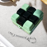 Maxbell Keyboard Fidget Keychain Keyboard Clicker Fidget for Birthday Party Home Green Black