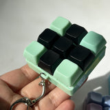 Maxbell Keyboard Fidget Keychain Keyboard Clicker Fidget for Birthday Party Home Green Black