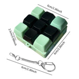 Maxbell Keyboard Fidget Keychain Keyboard Clicker Fidget for Birthday Party Home Green Black